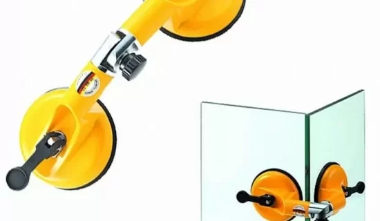 Twin angle suction cup handle